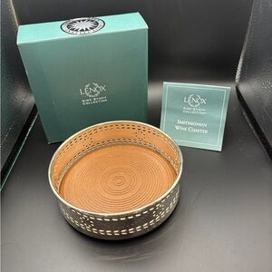 Lenox Silver and Brown Wine Coaster